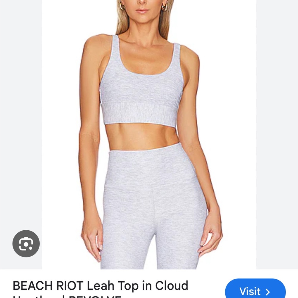NWOT Beach Riot Leah sports bra size small in Cloud Heather